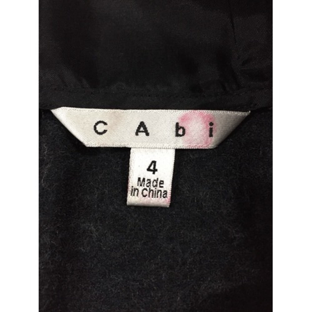 CAbi Charcoal Grey Andy's‎ Mini Skirt Wool Blend Side Pockets Size 4 - Picture 5 of 7